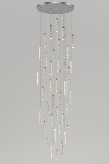 random drop crystal hanging pendant light for lobby & living room