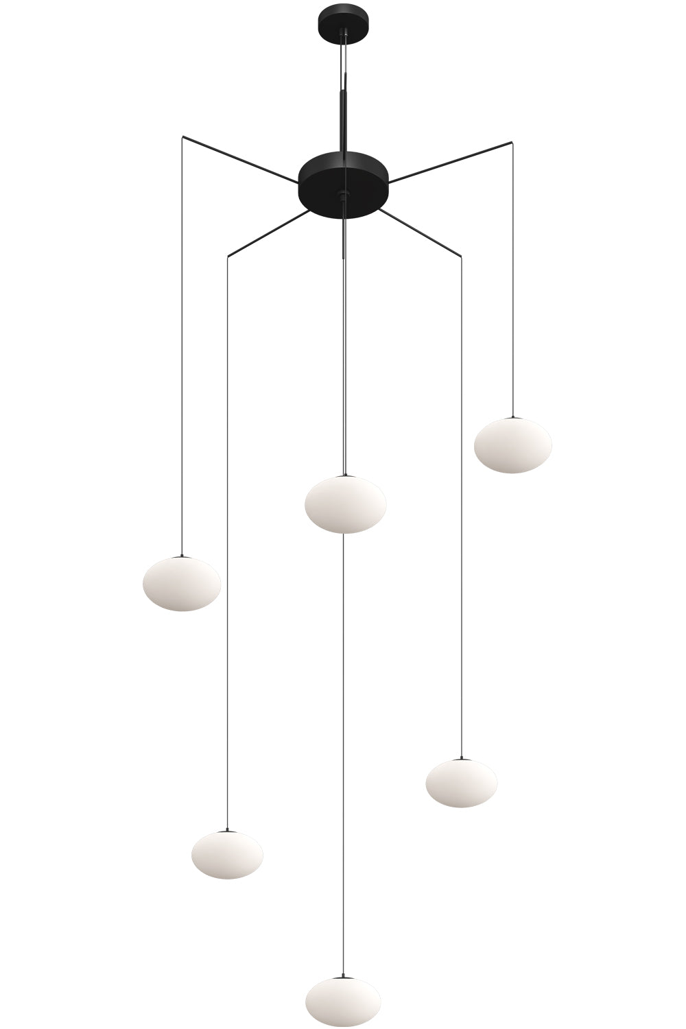 6 light opal globe chandelier in nordic style 