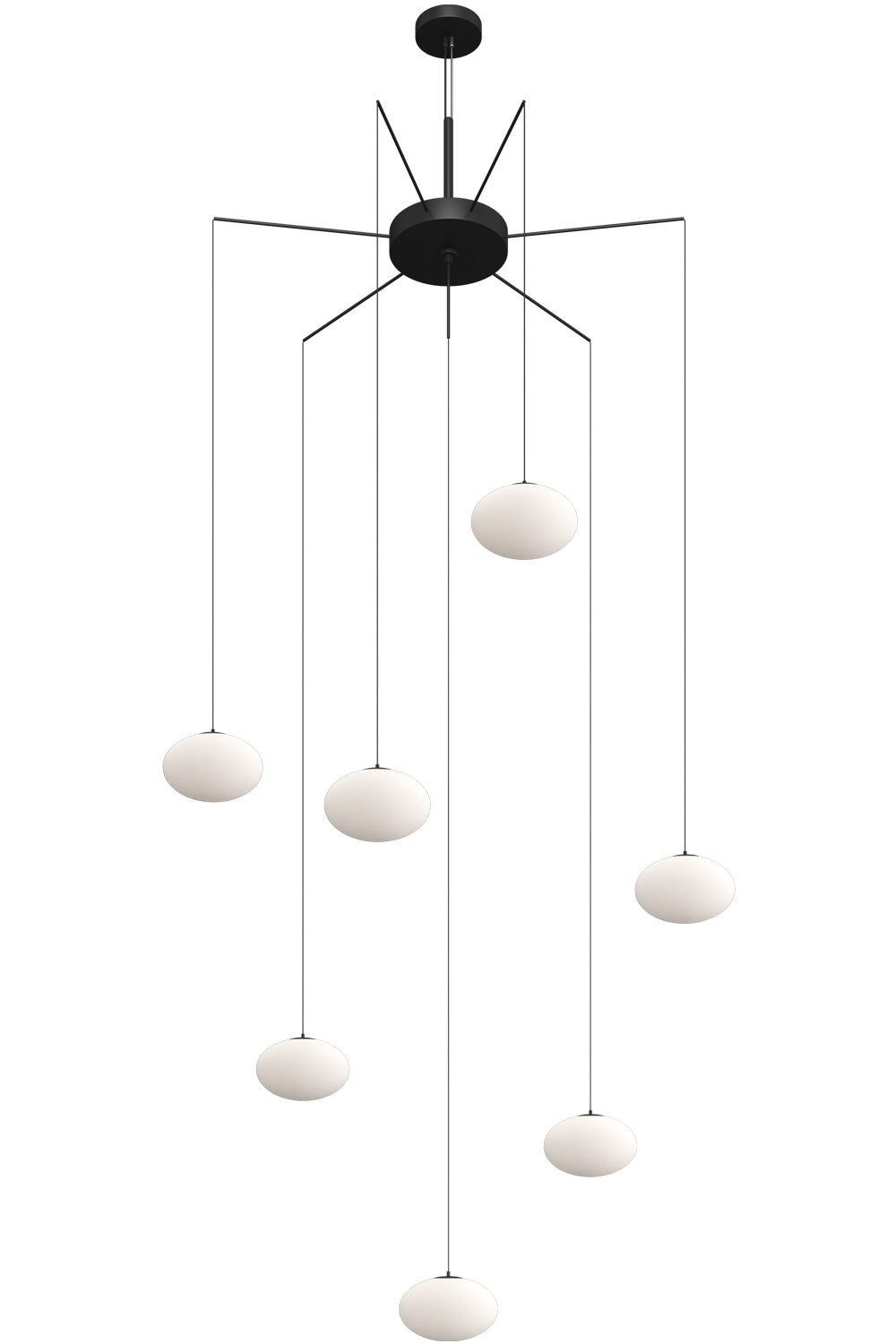 7 light spider chandelier for staircase