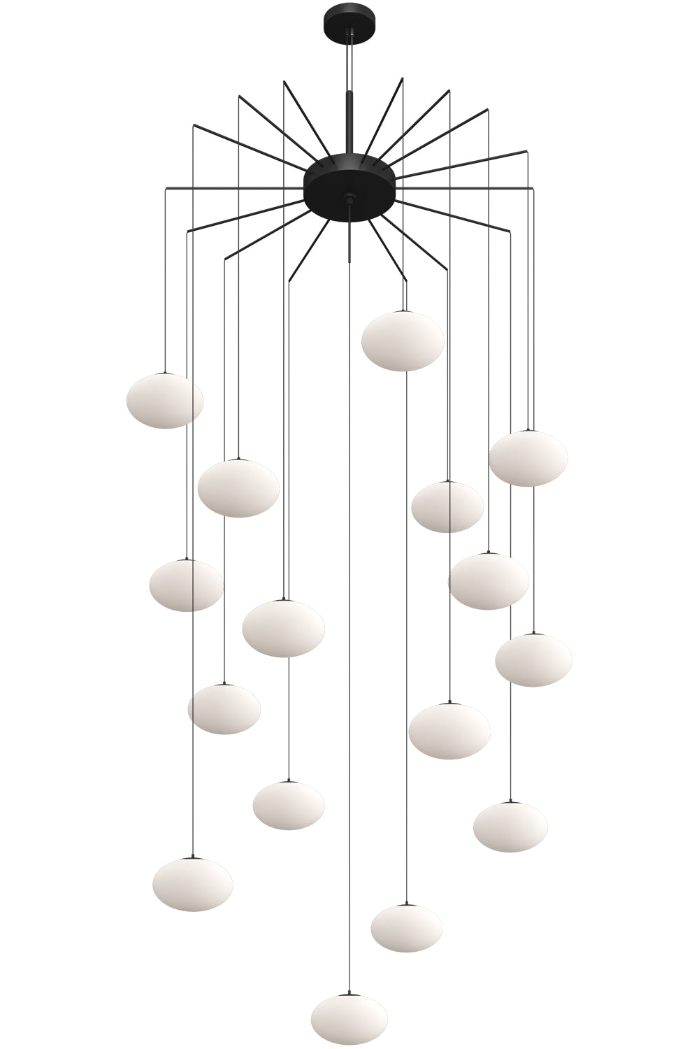 16 light spider chandelier for stairs & living room