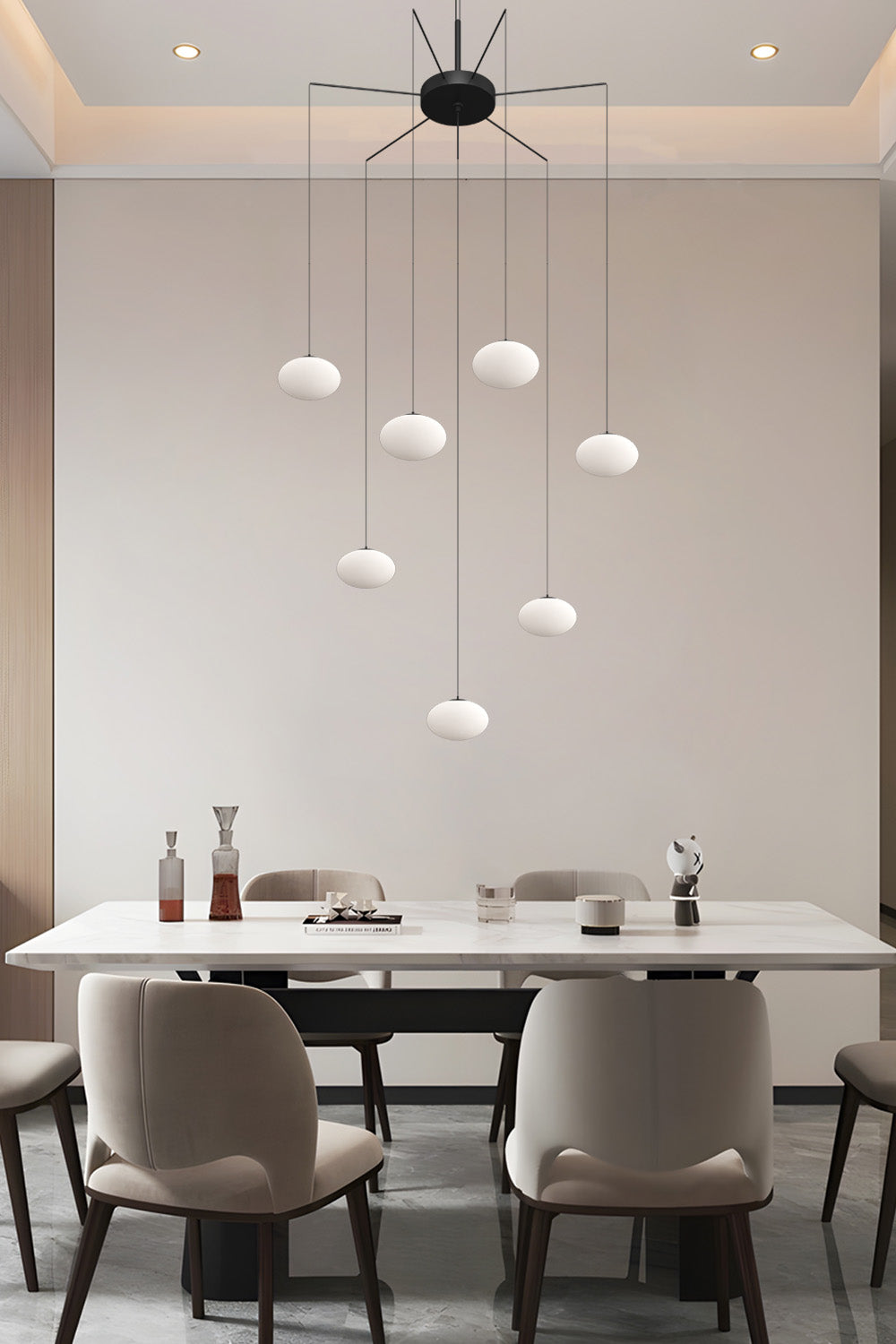 multi glass globe chandelier hanging for dining table