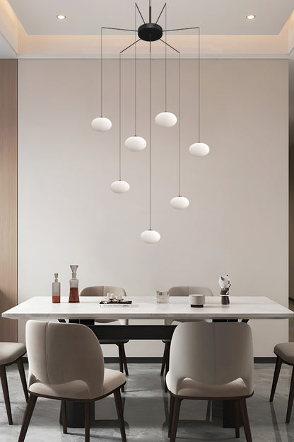 multi glass globe chandelier hanging for dining table